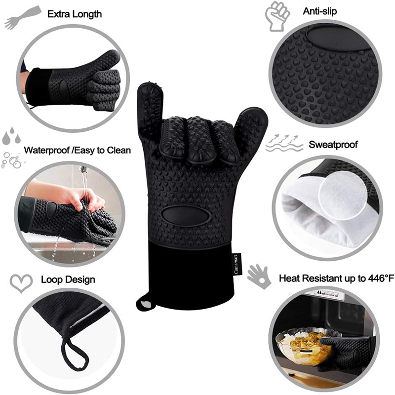 Silicone Oven Gloves Heat Resi - Oven Mitt Silicone 评论和价格