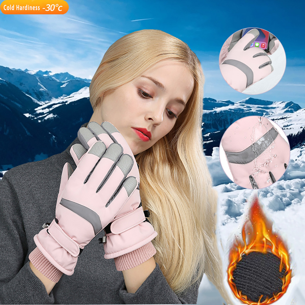 YANBIGUO Ski Gloves Winter Glo - Ski Glove Waterproof 评论和价格
