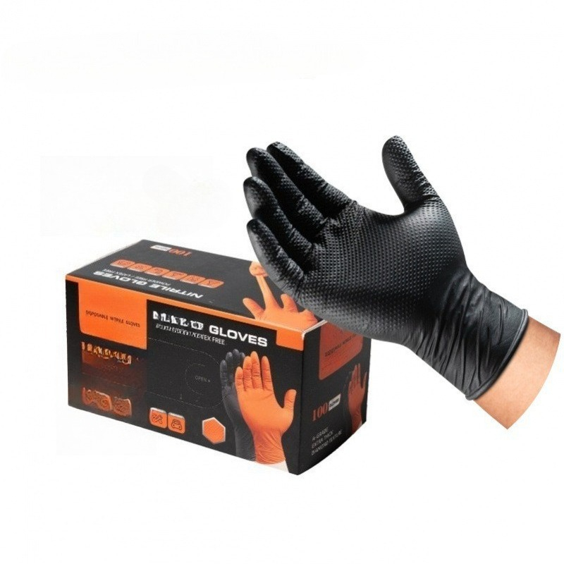Heavy Duty Diamond Pattern Nit - Nitrile Mechanic Glove 评论和价格