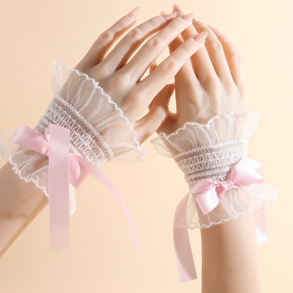 Sweet Pleated Ruched Detachabl - Fingerless Glove Knit 评论和价格