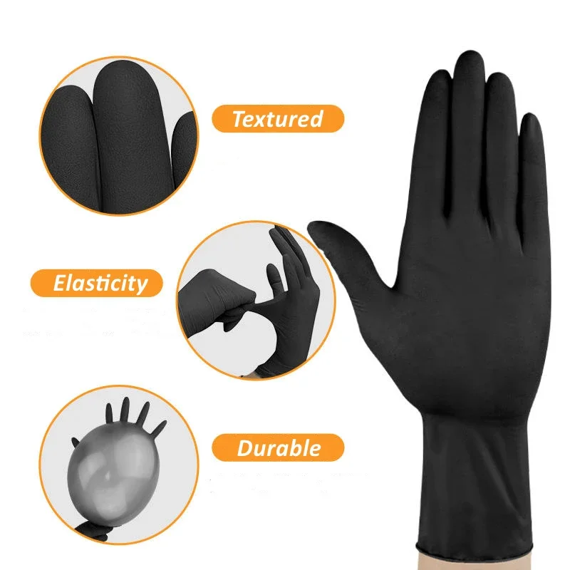 10/20/50/100PCS Black Nitrile  - Nitrile Mechanic Glove 评论和价格