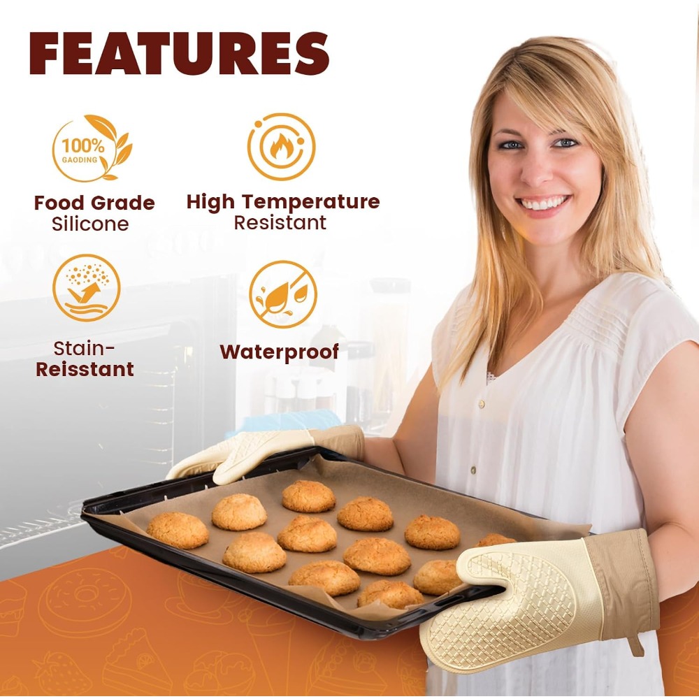 Silicone Heat Resistant Oven M - Oven Mitt Silicone 评论和价格