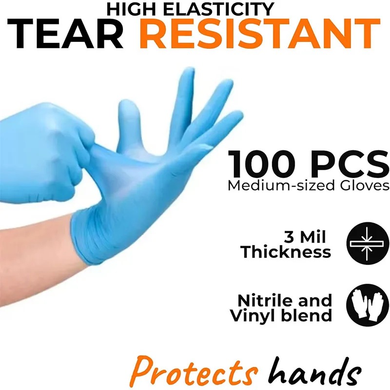 10-100PCS Blue Nitrile Gloves  - Nitrile Mechanic Glove 评论和价格