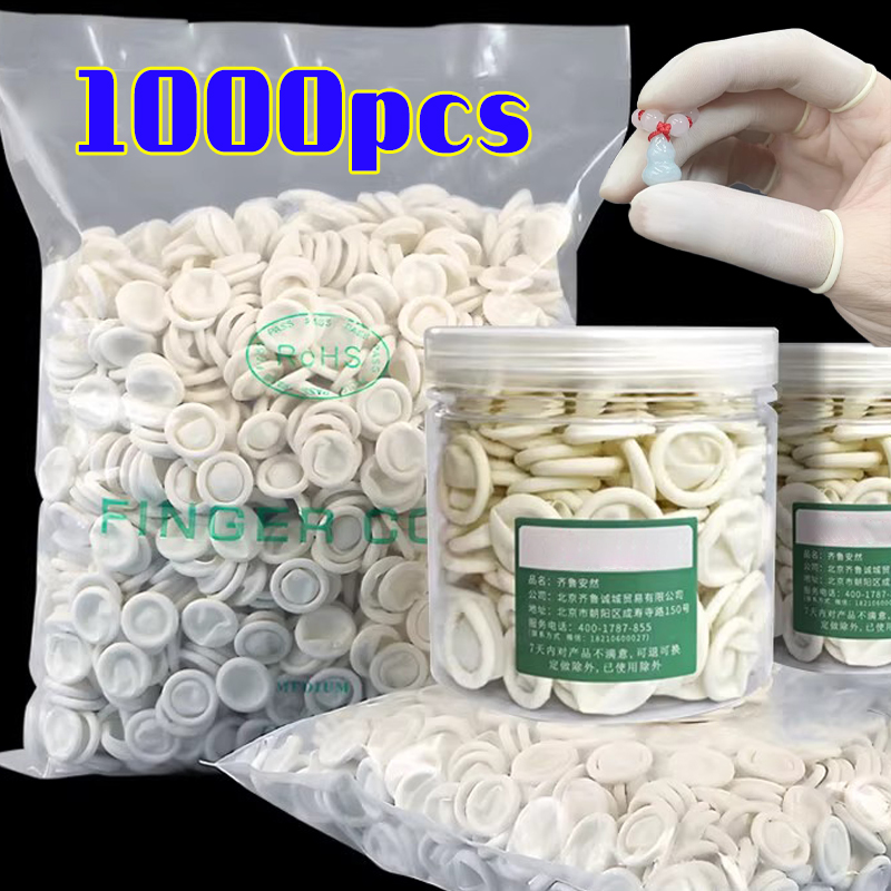 1000pcs White Disposable Finge - Latex Disposable Glove 评论和价格