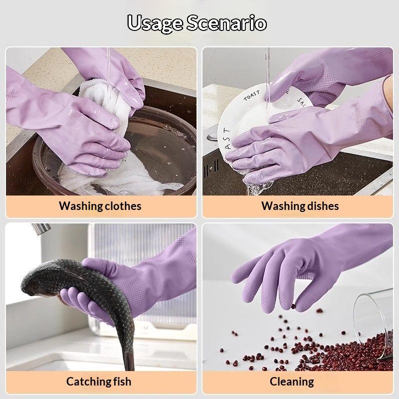 1Pair Latex Household Cleaning - Dish Glove Rubber 评论和价格