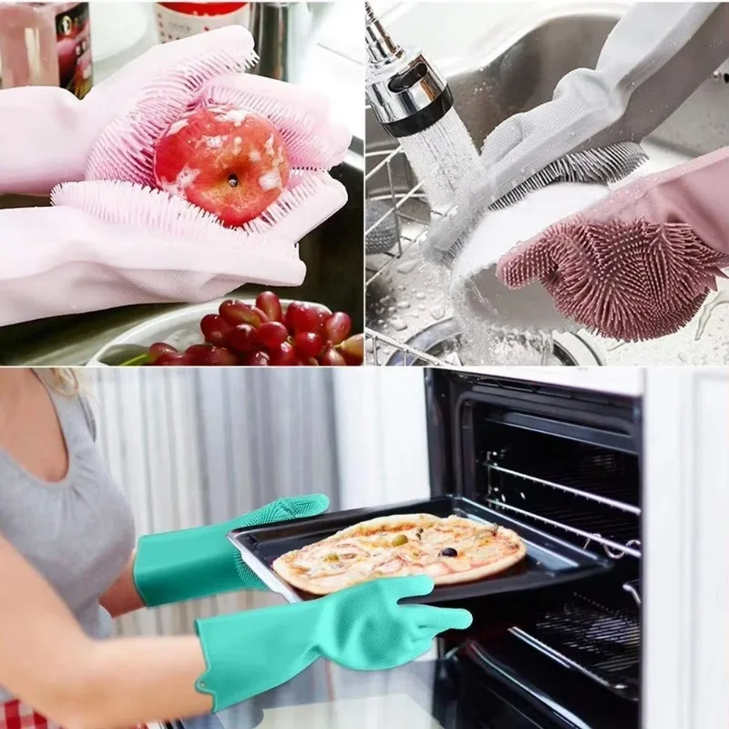 1pc Silicone Dishwashing Glove - Dish Glove Rubber 评论和价格