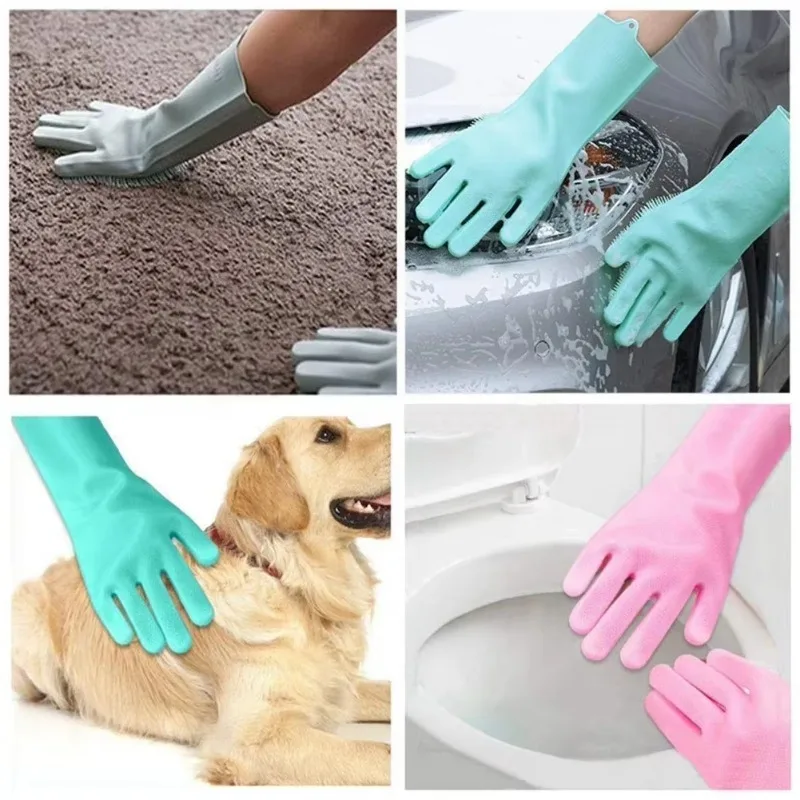 1pc Silicone Dishwashing Glove - Dish Glove Rubber 评论和价格