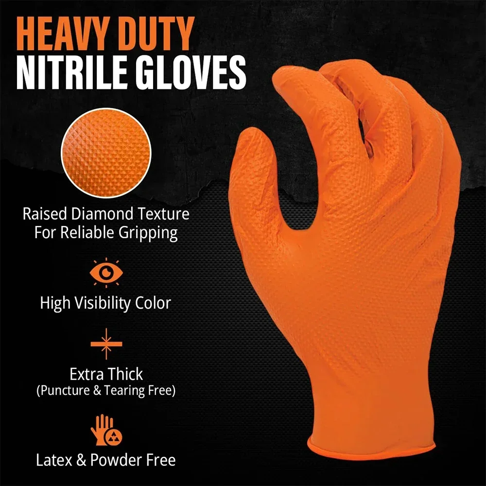 Thick Heavy Duty Nitrile Glove - Nitrile Mechanic Glove 评论和价格